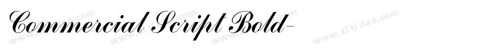 Commercial Script Bold字体转换